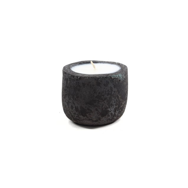 Κεραμικό Κηροπήγιο Mingi Black Spot Gray Medium...