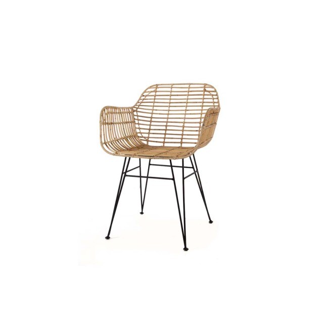 Καρέκλα Τραπεζαρίας με μπράτσα Marea Black legs...