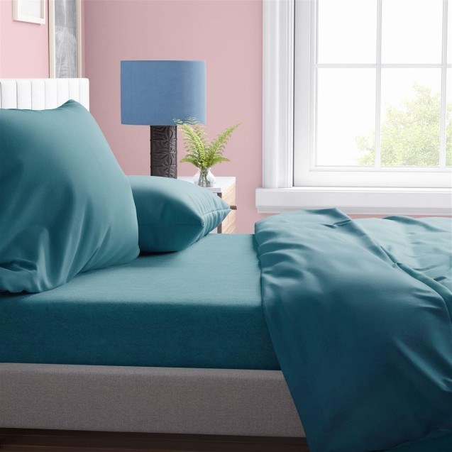 Σεντόνι King Size Dimcol Solid 494 240X270 Petrol