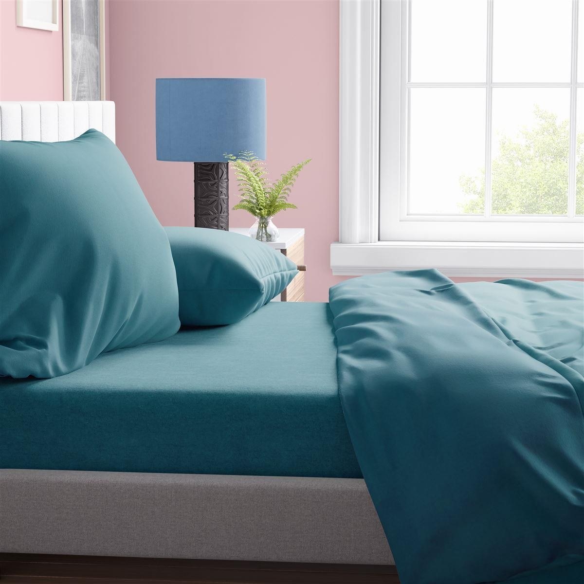 Σεντόνι King Size Dimcol Solid 494 240X270 Petrol