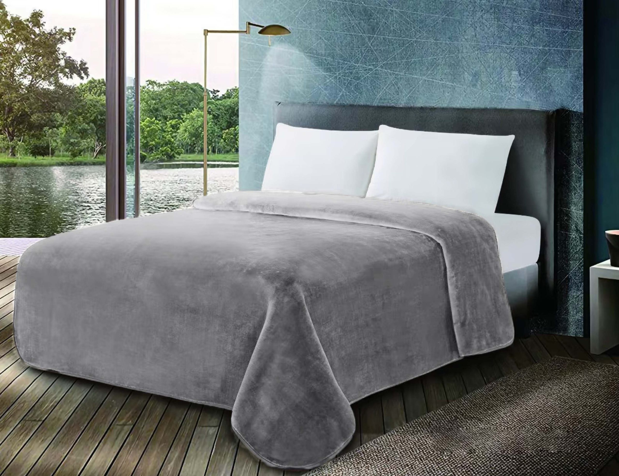 Κουβέρτες, Παπλώματα Anesis Home - ΣΗΜΑΝΤΙΚΟ: Σε περίπτωση διαφοράς τιμής από το κατάστημα ισχύει παντα και μόνο η τιμή του καταστήματος Κουβέρτα Βελουτέ 600gr Μονή 160x220 Frost Grey