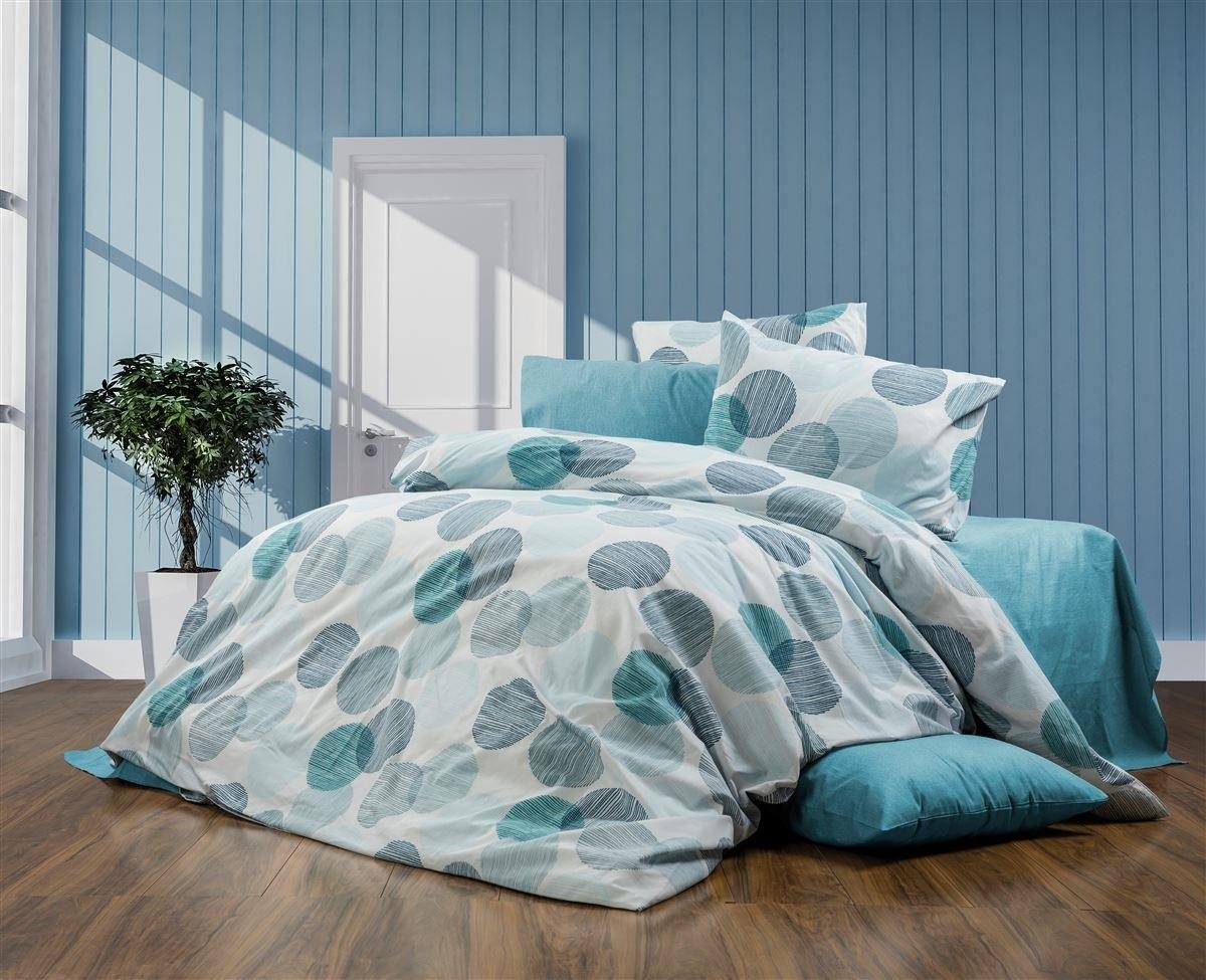 Σετ Σεντόνια Μονά 3 Τεμαχίων Dimcol Κοραλία 467 160X240 Petrol