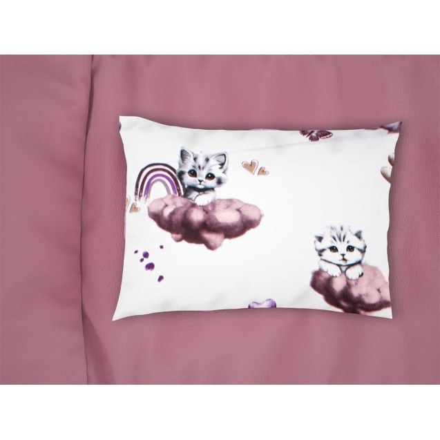 Παιδική Μαξιλαροθήκη Dimcol Kitten 561 50X70 Mauve