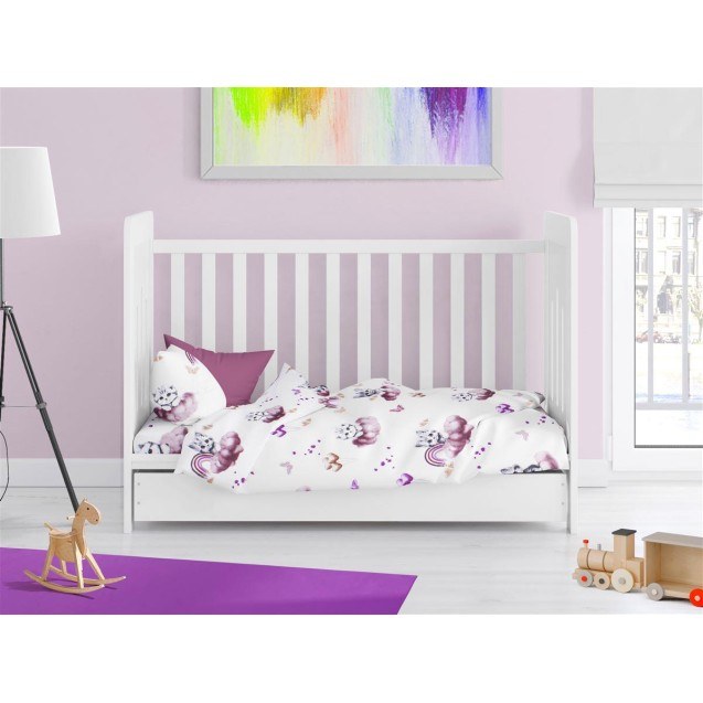 Πάπλωμα Κούνιας Dimcol Kitten 561 120X160 Mauve