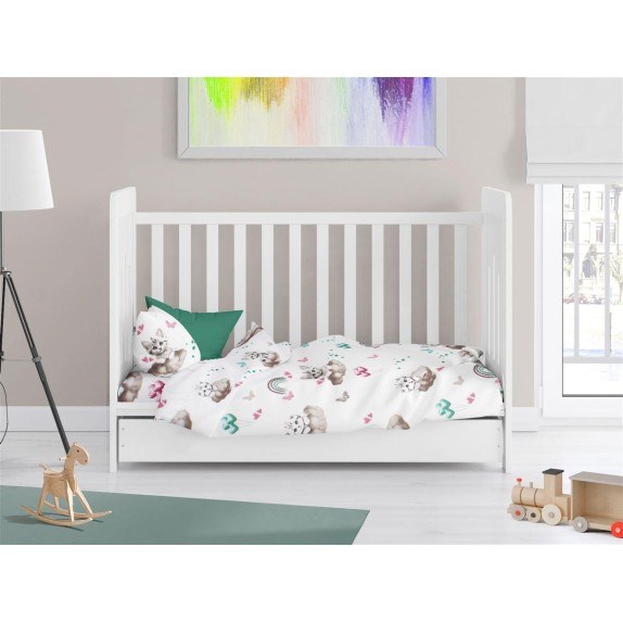 Βρεφική Παπλωματοθήκη Dimcol Kitten 560 120X160 Petrol