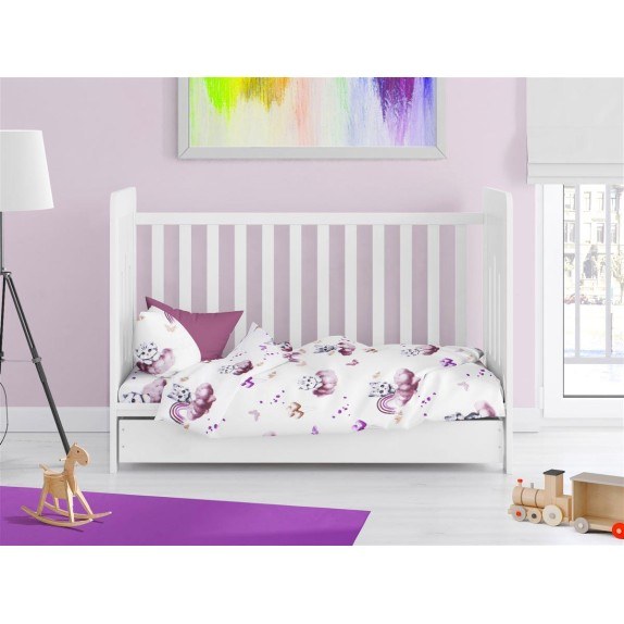 Βρεφική Παπλωματοθήκη Dimcol Kitten 561 120X160 Mauve