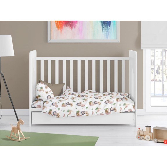 Βρεφική Παπλωματοθήκη Dimcol Lion 532 120X160 Beige