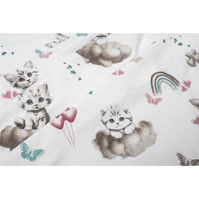 Σεντόνι Λίκνου Dimcol Kitten 560 80X110 Petrol