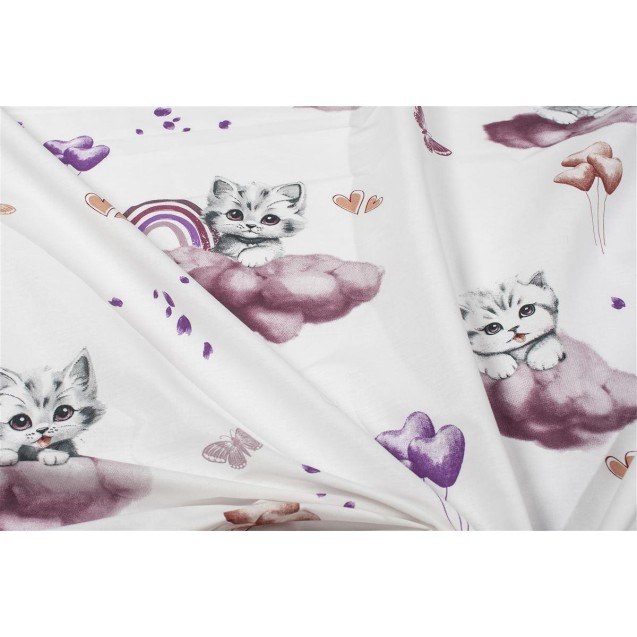 Σεντόνι Λίκνου Dimcol Kitten 561 80X110 Mauve