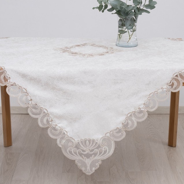 Dimeco Τραπεζομάντηλο 140x140 2138 Ecru
