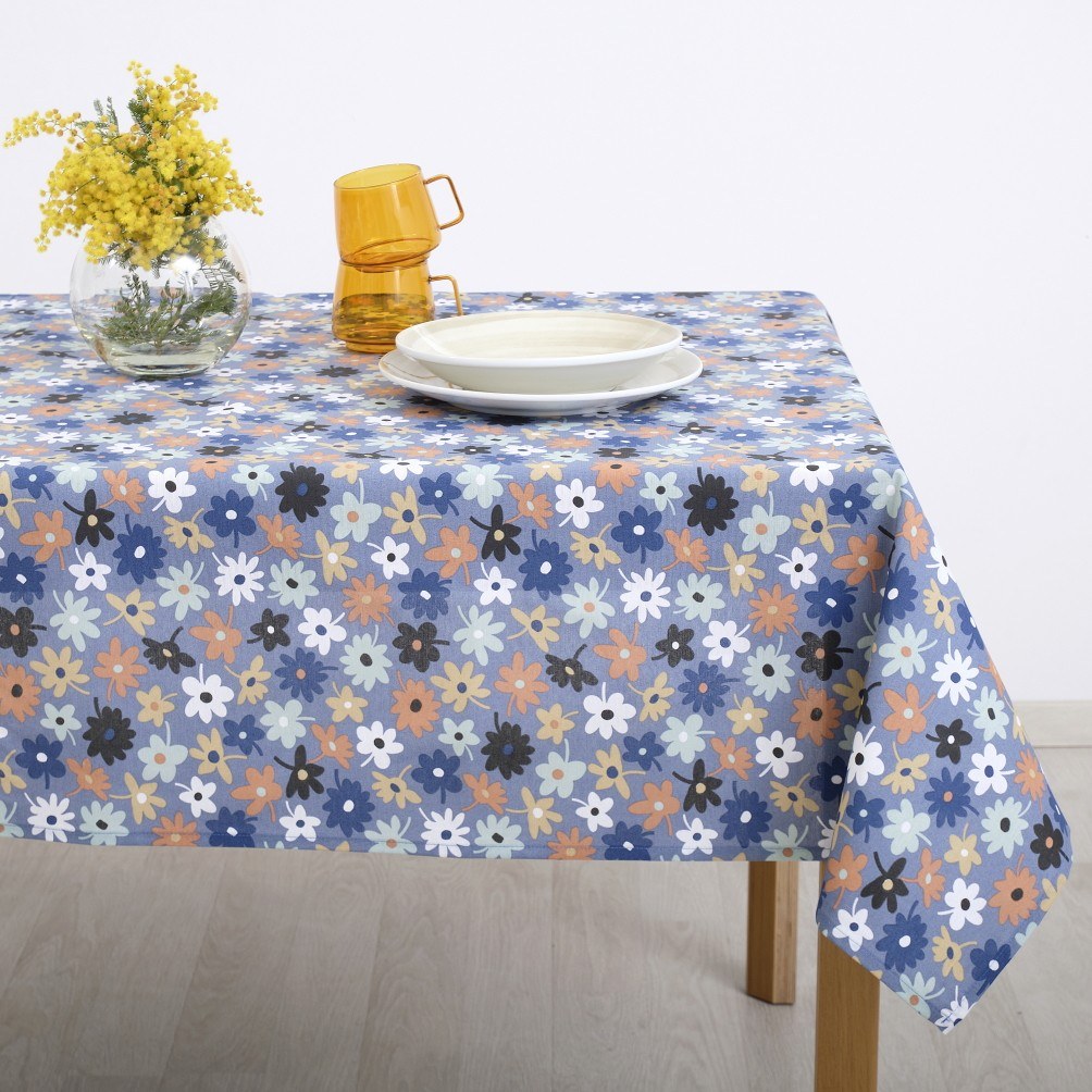 Dimeco - ΣΗΜΑΝΤΙΚΟ: Σε περίπτωση διαφοράς τιμής από το κατάστημα ισχύει παντα και μόνο η τιμή του καταστήματος Τραπεζομάντηλο Dimeco 140x260 Maya Blue