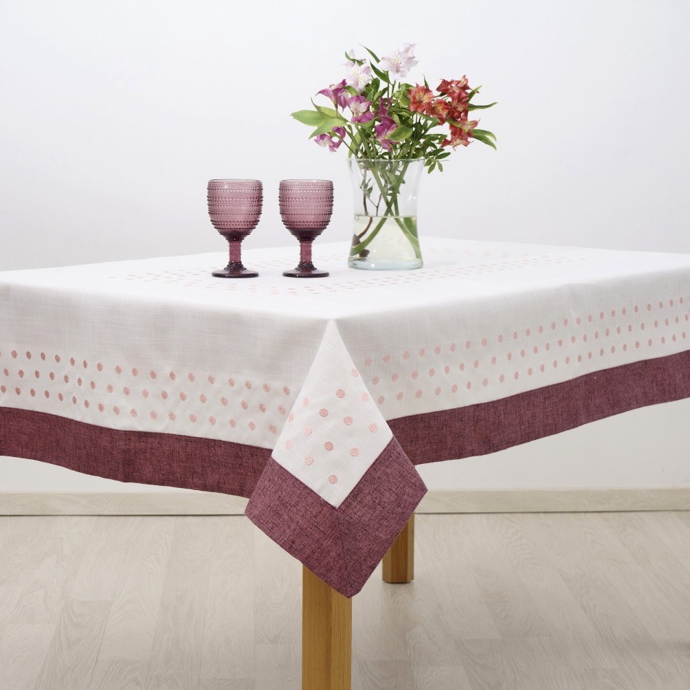 Dimeco - ΣΗΜΑΝΤΙΚΟ: Σε περίπτωση διαφοράς τιμής από το κατάστημα ισχύει παντα και μόνο η τιμή του καταστήματος Τραπεζομάντηλο Dimeco 140x180 15230 Pink