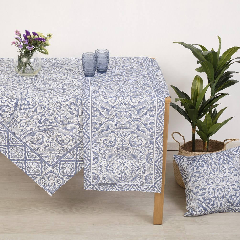 Dimeco - ΣΗΜΑΝΤΙΚΟ: Σε περίπτωση διαφοράς τιμής από το κατάστημα ισχύει παντα και μόνο η τιμή του καταστήματος Σετ Σεμέν/Πετσετάκια 3Τμχ Dimeco Capri Blue