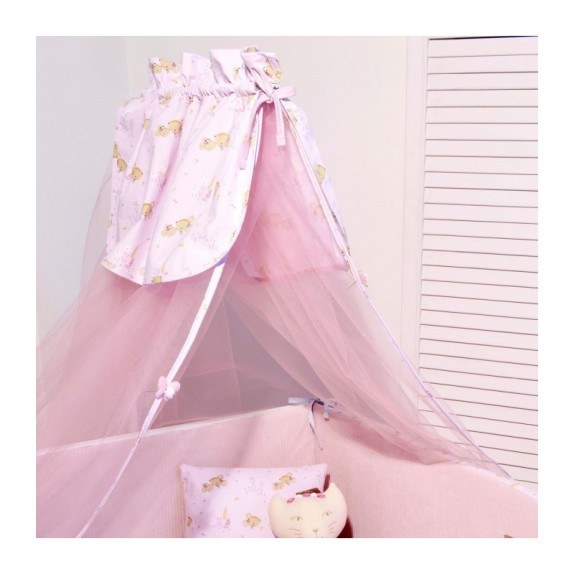 Κουνουπιέρα Κούνιας Baby Oliver 412 Ροζ 180x500