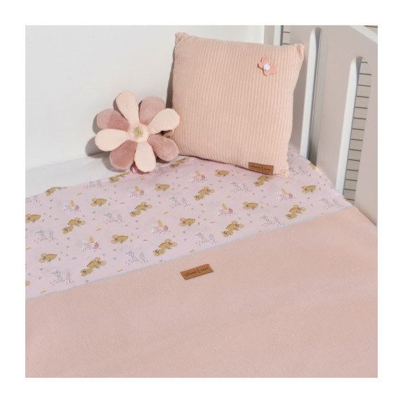 Κουβέρτα Αγκαλιάς Διπλής Όψης Baby Oliver Des 412 Ροζ 75x95