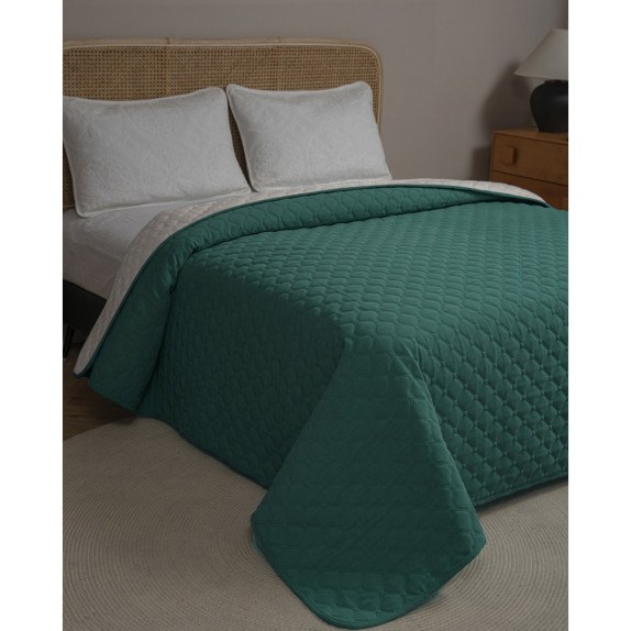 Κουβερλι Chenille Υπερδιπλο Adam Home 220x240 Mistral Petrol