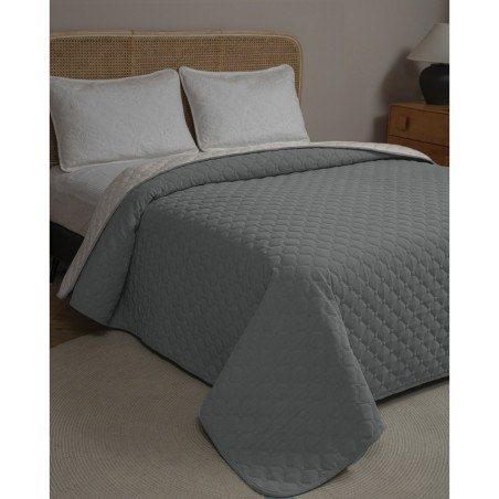 Κουβερλι Chenille Υπερδιπλο Adam Home 220x240 Mistral Silver