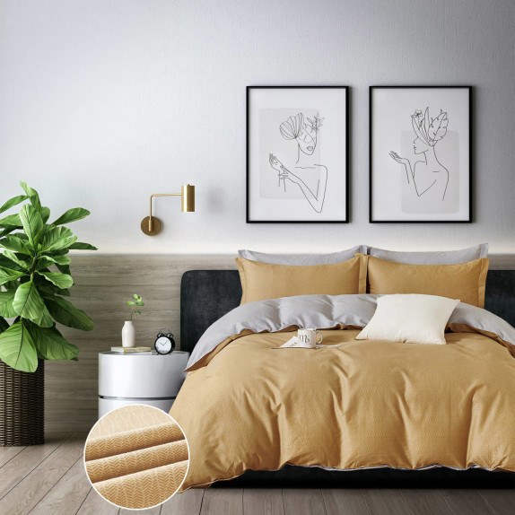 Κουβερλί Υπέρδιπλο 2 Όψεων Aslanis Home  Tethis Καφε/Γκρι...