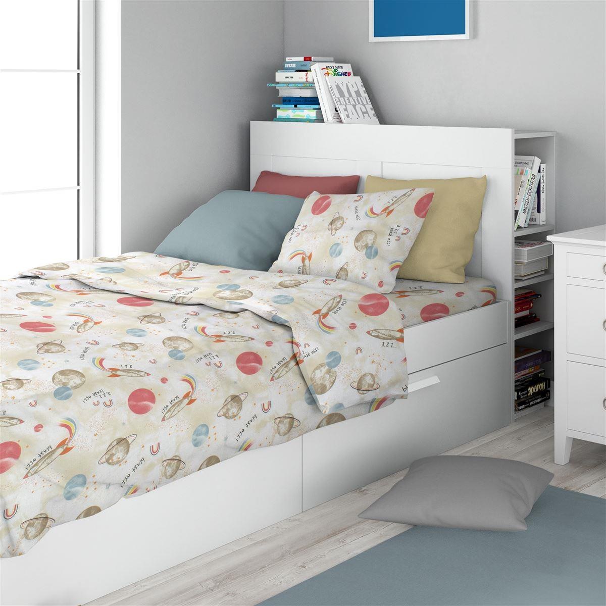 Σεντόνια Εμπριμέ Σετ 2 τεμ kids Spaceship 186 160x240 B