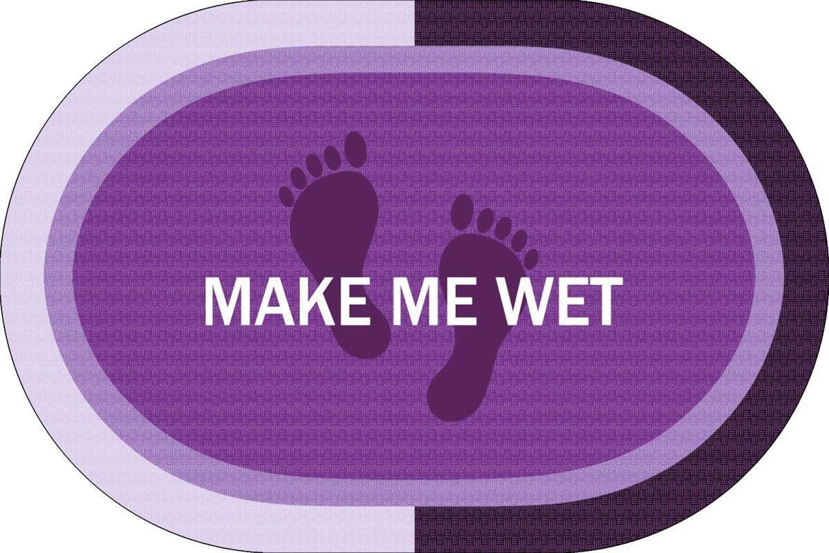 Πατάκι Μπάνιου Dimcol Oval Αντιολισθητικό Make Me Wet 50x70 Lilac