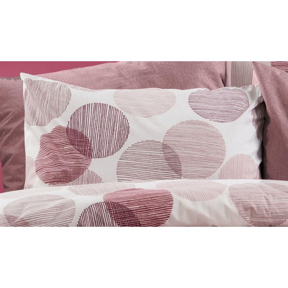 Μαξιλαροθήκη Dimcol Εμπριμέ Κοραλία 466 50x70 Rotten Apple