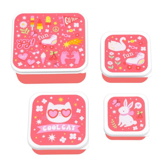 Σετ Δοχεία Φαγητού 4 Τεμαχίων A Little Lovely Company Fun...