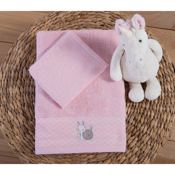 Σετ Βρεφικές Πετσέτες 2 Τεμαχίων Nef-Nef Cute Snail Light...