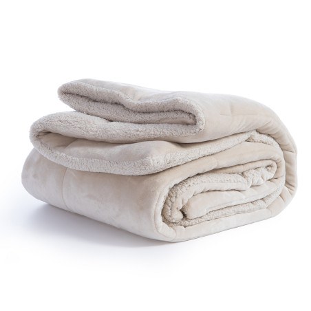 Κουβερτοπάπλωμα Μονό με Γούνα Sherpa Nef-Nef Singular 24 Natural 160x220