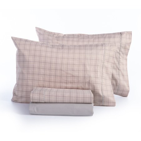 Σετ Παπλωματοθήκη Υπέρδιπλη 3 Τεμαχίων Nef-Nef Gren Beige 240x230