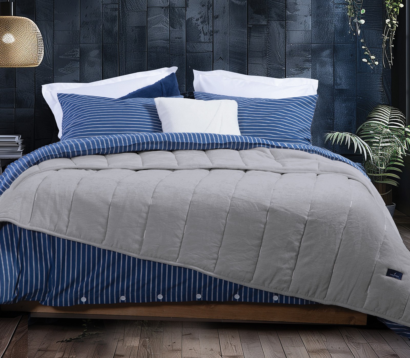 Nef - Nef - ΣΗΜΑΝΤΙΚΟ: Σε περίπτωση διαφοράς τιμής από το κατάστημα ισχύει παντα και μόνο η τιμή του καταστήματος Κουβερτοπάπλωμα Υπέρδιπλο Nef-Nef Nau Coast Grey 240x22