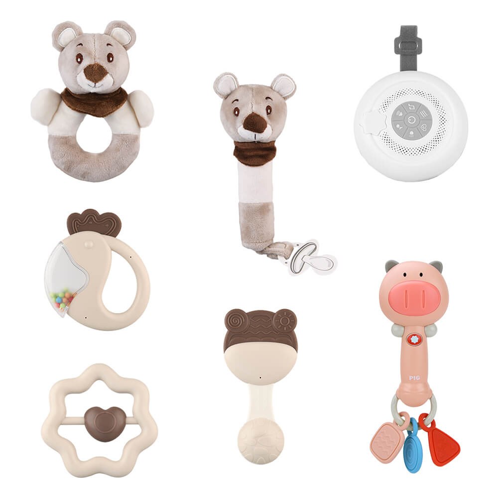 Σετ Δώρου 7τμχ Bebe Stars Teddy Bear with night lamp & music 60-117