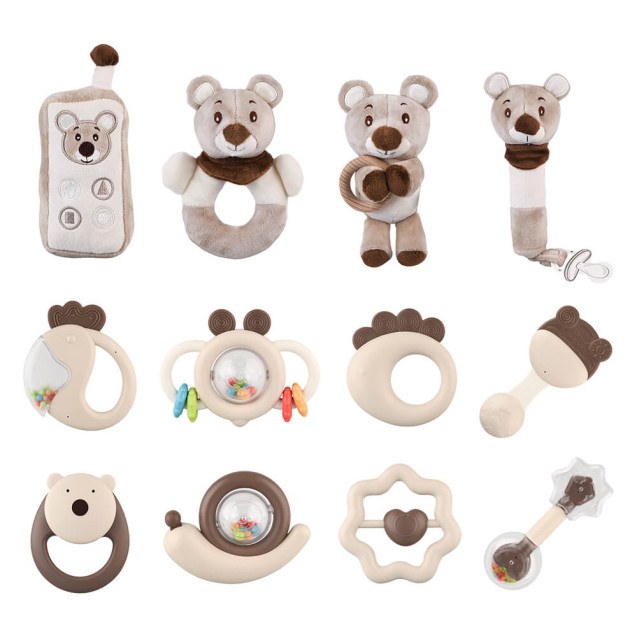 Σετ Δώρου 12τμχ Bebe Stars Teddy Bear Rattles...
