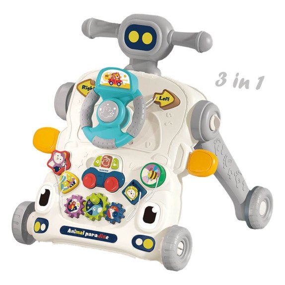 Περπατούρα Δραστηριοτήτων Bebe Stars Robbie 3in1 Grey 4244