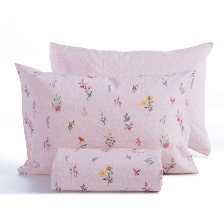 Σετ Παπλωματοθήκη Υπέρδιπλη 3 Τεμαχίων Nef-Nef Plant Pink 240x230