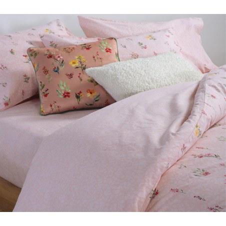 Σετ Παπλωματοθήκη Υπέρδιπλη 3 Τεμαχίων Nef-Nef Plant Pink 240x230