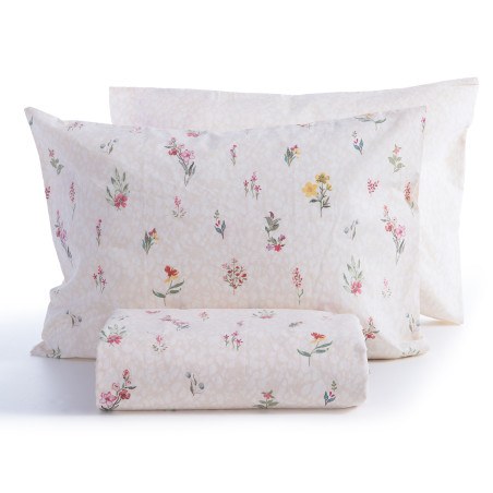 Σετ Παπλωματοθήκη Υπέρδιπλη 3 Τεμαχίων Nef-Nef Plant Ecru 240x230