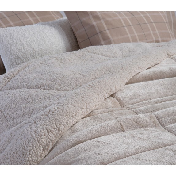 Κουβερτοπάπλωμα Υπέρδιπλο με Γούνα Sherpa Nef-Nef...