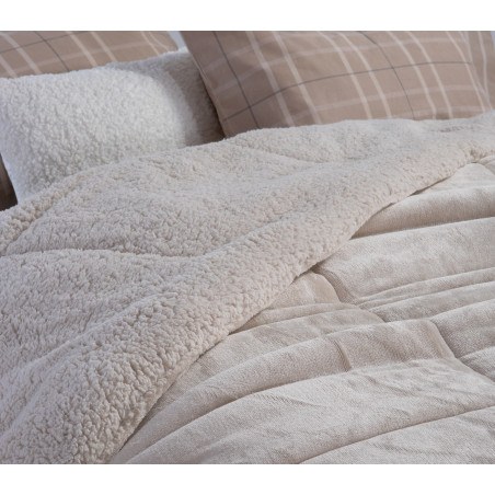 Κουβερτοπάπλωμα Μονό με Γούνα Sherpa Nef-Nef Singular 24 Natural 160x220