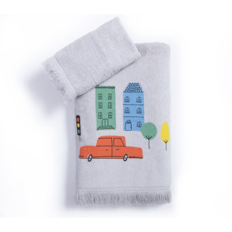 Σετ Παιδικές Πετσέτες 2 Τεμαχίων Nef-Nef Velocity Grey