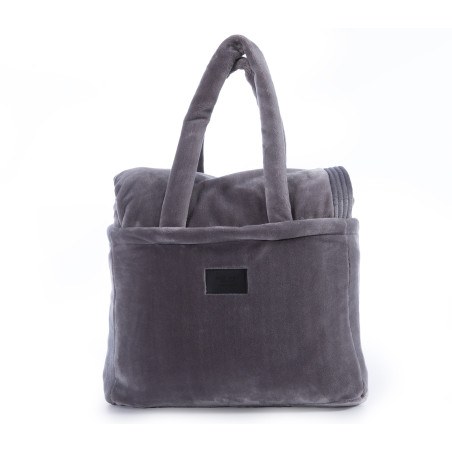 Κουβέρτα Βελουτέ Υπέρδιπλη Nef-Nef Velosso Grey 230x240