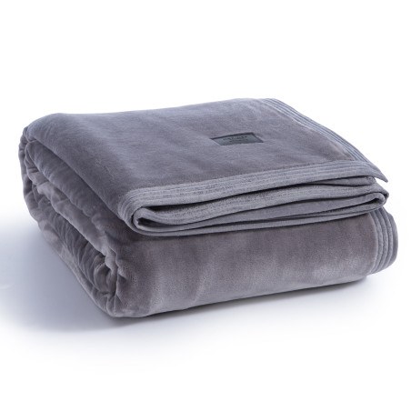 Κουβέρτα Βελουτέ Υπέρδιπλη Nef-Nef Velosso Grey 230x240