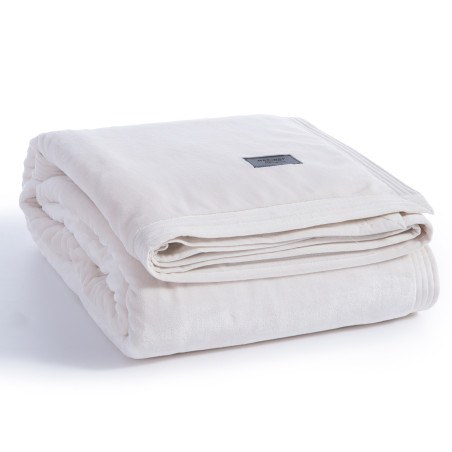 Κουβέρτα Βελουτέ Υπέρδιπλη Nef-Nef Velosso Ecru 230x240