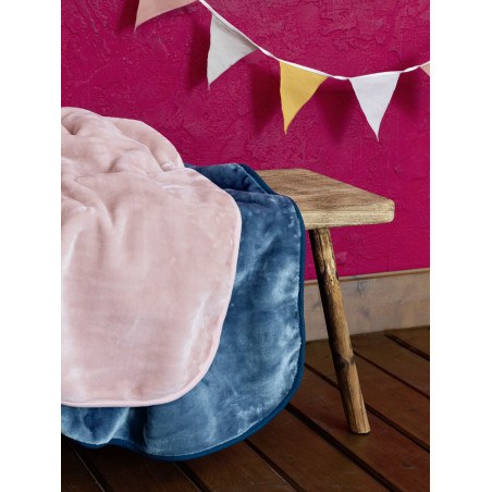 Κουβέρτα Βελουτέ Μονή Nima Coperta Pink 160x220