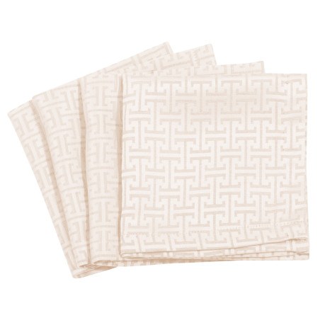 Σετ Πετσέτες Φαγητού 4 Τεμαχίων Greenwich Polo Club 3009 Ivory 40x40