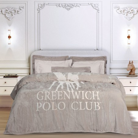 Κουβέρτα Fleece Υπέρδιπλη Greenwich Polo Club 3490 Taupe 220x240