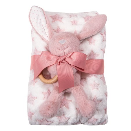 Κουβέρτα Fleece Αγκαλιάς Greenwich Polo Club 8845 White-Pink 75x100