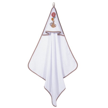 Βρεφική Κάπα Greenwich Polo Club 8850 White-Coffee Brown 80x80