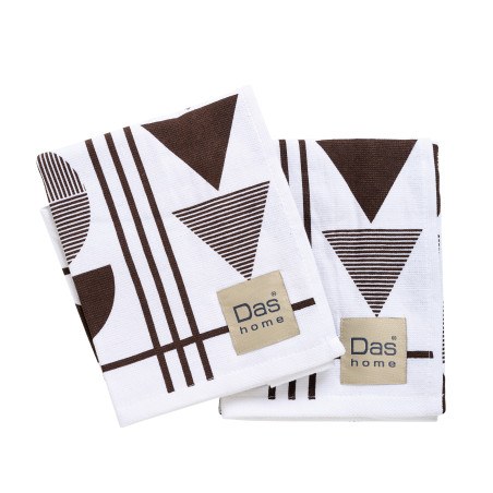 Σετ Ποτηρόπανα 2 Τεμαχίων Das Home 0740 White-Grey 40x60