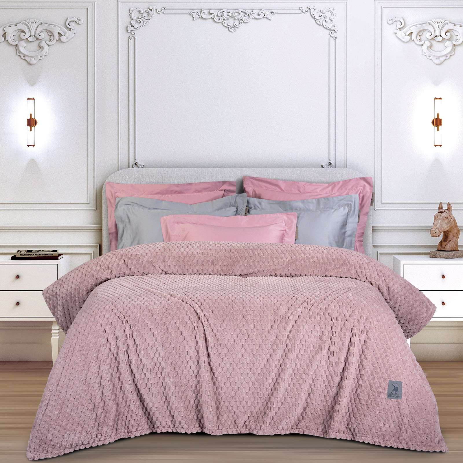 Κουβέρτες, Παπλώματα Anesis Home - ΣΗΜΑΝΤΙΚΟ: Σε περίπτωση διαφοράς τιμής από το κατάστημα ισχύει παντα και μόνο η τιμή του καταστήματος Κουβέρτα Fleece Υπέρδιπλη Greenwich Polo Club 3474 Nude