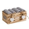 Σετ Λαβέτες 4 Τεμαχίων Das Home 4005 Grey 30x30